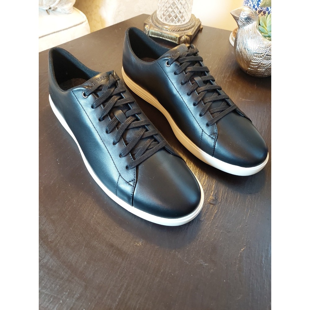 Cole Haan Men's Grand Crosscourt II Black Leather Sneakers US 9.5M NEW! C27974 - Picture 2 of 10